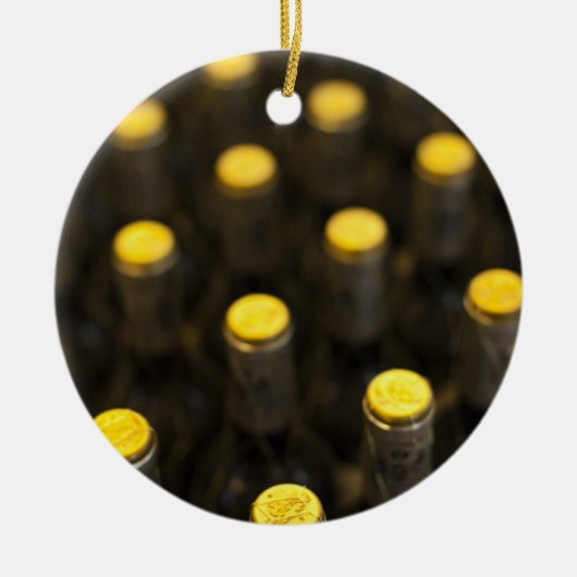 ボデガマルケスデリスカルワイナリー、ワインボトル セラミックオーナメント (正面)