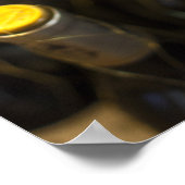 ボデガマルケスデリスカルワイナリー、ワインボトル ポスター (角)