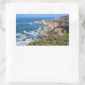 ボデガ岬の険しい海岸と歩道 長方形シール (バッグ)