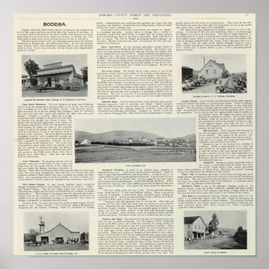 ボデガ，カリフォルニア ポスター (正面)