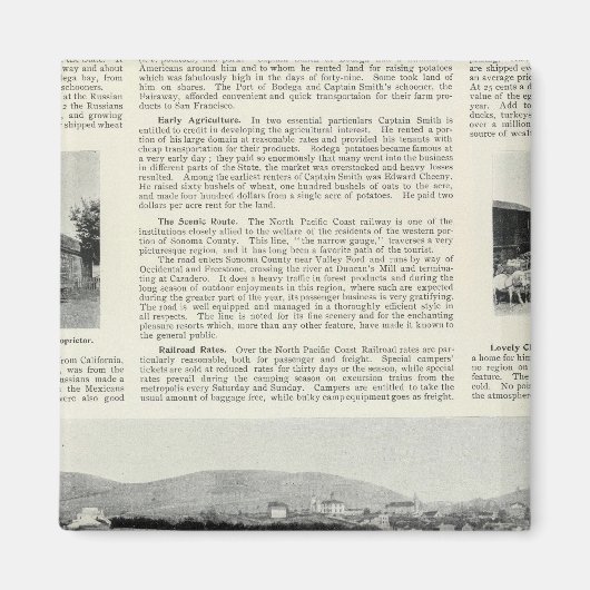 ボデガ，カリフォルニア マグネット (正面)