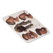 ボトキュドスインディアンの頭(カラー版木、銅版、版画) マグネット (右側)