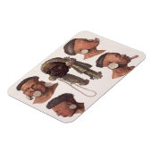 ボトキュドスインディアンの頭(カラー版木、銅版、版画) マグネット (左側)