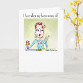 ボトックスは、女性のユーモおもしろいアのバースデーカードを着用する カード (黄色い花)