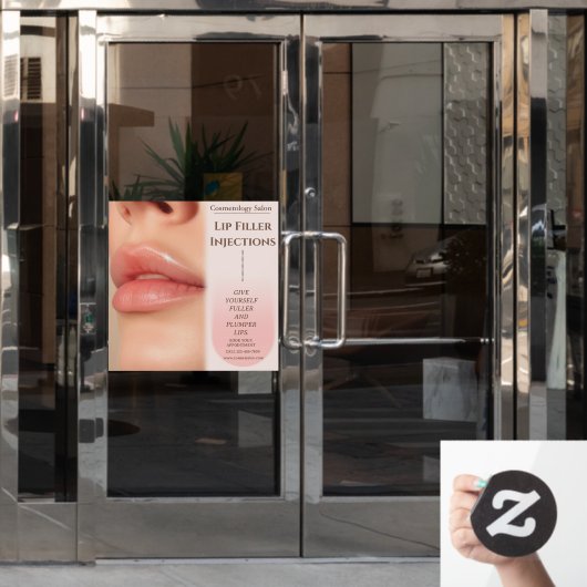 ボトックスカスタマイズリップフィラー化粧品美しい ウィンドウサイン (オフィスドア)