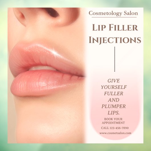 ボトックスカスタマイズリップフィラー化粧品美しい ウィンドウサイン (シート3)