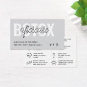 ボトックス充填剤注入アフターケア指示カード (デスク)