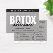 ボトックス充填剤注入アフターケア指示カード (デスク)