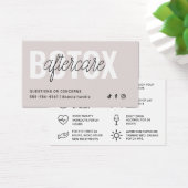 ボトックス充填剤注入アフターケア指示カード (デスク)