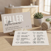 ボトックス充填剤注入アフターケア指示カード