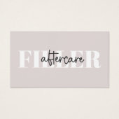 ボトックス充填剤注入アフターケア指示カード (正面)