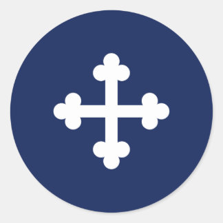 ボトニーブルー国旗 ラウンドシール