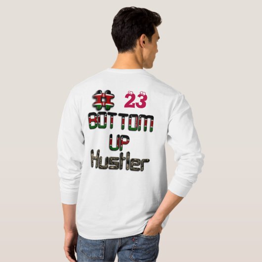 ボトムアップハッシュタグケニア3Dフラッグライブライフ大 Tシャツ (裏面フル)