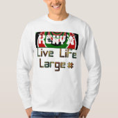 ボトムアップハッシュタグケニア3Dフラッグライブライフ大 Tシャツ (正面)