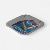 ボトムズアップパープルとグレーの90th誕生日パーティー ペーパープレート (傾斜あり)