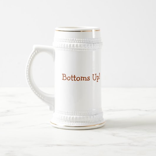 ボトムズアップビールスタイン ビールジョッキ (左)