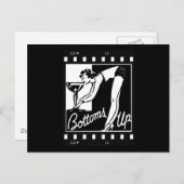 ボトムズアップレトロレディーハングマティーニ ポストカード (正面/裏面)