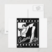 ボトムズアップレトロレディーハングマティーニ ポストカード (正面/裏面)