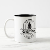 ボトムズアップ女性のカーボーイマグカップ ツートーンマグカップ (左)