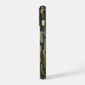 ボトムランド迷彩柄かわいいリボンfor Women & Girls iPhone 15ケース (左側面)