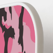 ボトムランド迷彩柄ピンク底迷彩柄女の子 ピックルボールラケット (左詳細)