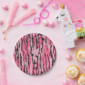 ボトムランド迷彩柄ピンク底迷彩柄女の子 ペーパープレート (パーティー)