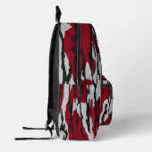 ボトムランド迷彩柄赤と白パターン男の子女 プリントバックパック (左)