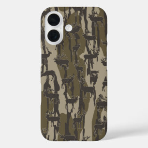 ボトムランド迷彩柄鹿狩り鹿パターン iPhone 16ケース