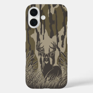ボトムランド カモフラージュ シロオジシカ オス 狩猟 カモ iPhone 16ケース