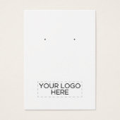 ボトムロゴ白いカスタムイヤリング表示カード (正面)