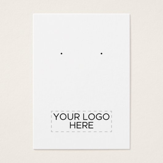 ボトムロゴ白いカスタムイヤリング表示カード (正面)