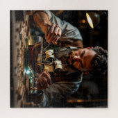 ボトルで船をこしらえる男 ジグソーパズル (横)