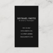 ボトルとガラス板 名刺 (裏面)