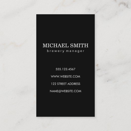 ボトルとガラス板 名刺 (裏面)