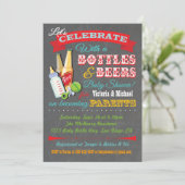 ボトルとビールベビーシャワー招待状 招待状 (スタンド正面)