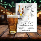 ボトルとビールベビーシャワーSip & See 招待状