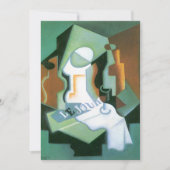 ボトルとフルーツディッシュbyフアン・グリス，ヴィンテージキュービズム (正面)