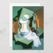 ボトルとフルーツディッシュbyフアン・グリス,ヴィンテージキュービズム (正面/裏面)