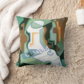 ボトルとフルーツディッシュbyフアン・グリス,ヴィンテージキュービズム クッション (ブランケット)