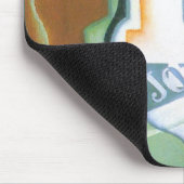 ボトルとフルーツディッシュbyフアン・グリス，ヴィンテージキュービズム マウスパッド (コーナー)