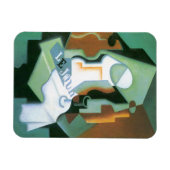 ボトルとフルーツディッシュbyフアン・グリス,ヴィンテージキュービズム マグネット (横)