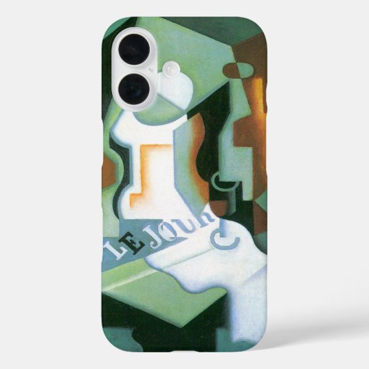 ボトルとフルーツディッシュbyフアン・グリス,ヴィンテージキュービズム Case-Mate iPhoneケース (裏面)
