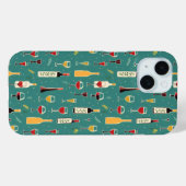 ボトルと眼鏡パターン Case-Mate iPhoneケース (裏面 (横))