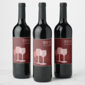 ボトルと眼鏡 ワインラベル (ボトル)