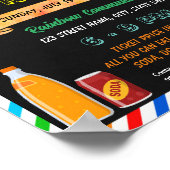 ボトルと缶募金ドライブスクールテンプレート ポスター (角)