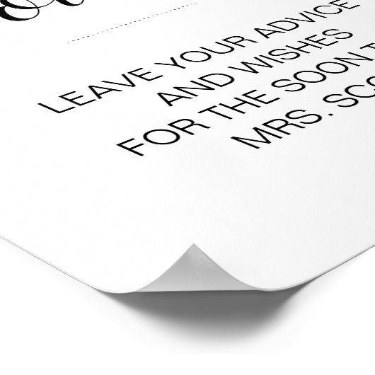 ボトルに込めたメッセージ アドバイスと願い ブライダルシャワー ポスター (角)