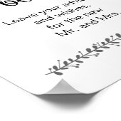 ボトルに込めたメッセージ 現代の結婚式ゲストブック ポスター (角)