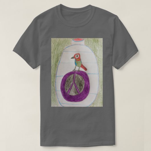ボトルのオウム Tシャツ (デザイン正面)
