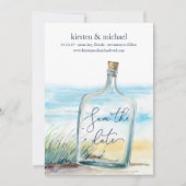 ボトルのメッセージ日付カードの保存 セーブザデート (正面)