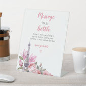 ボトルのメッセージ赤ちゃんシャワーアドバイス記号 台座サイン (インサイチュ)